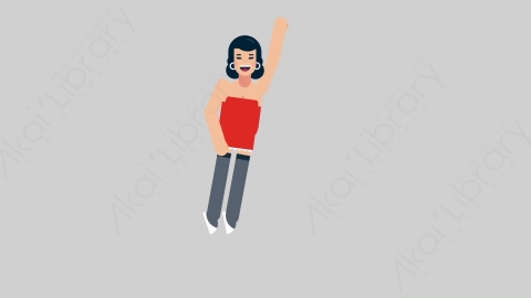 AE模板-WOMAN SEXY DRESS 67 Superman女性性感连衣裙裙子超人动作扁平人物日常角色