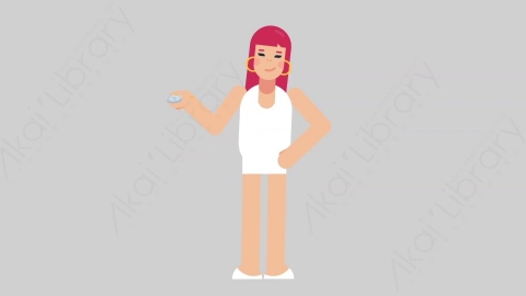 AE模板-WOMAN SIMPLE DRESS 36 Offer女性简约朴素连衣裙裙子提供供应扁平人物日常角色