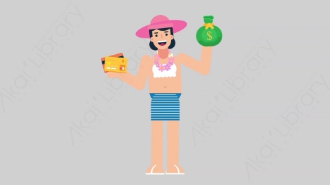 AE模板-WOMAN VACATION 06 Comparison女性休闲假期度假比较对比扁平人物日常角色