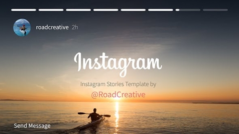 AE模板-Instagram故事相片社交媒体栏目包装