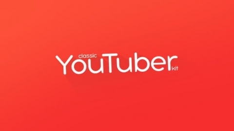 AE模板-YouTuber现代平面商标时尚简约字幕条人名条