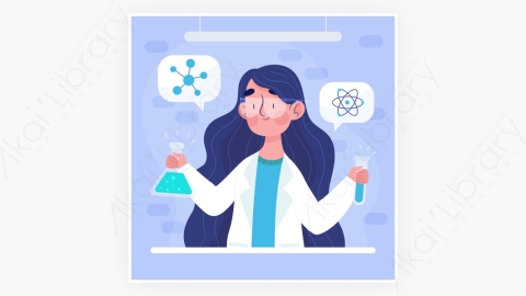 图片素材-女科学家选择研究图