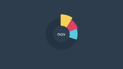 AE模板-MG扁平计数圆圈进度百分比数据图表Pie_Chart_11