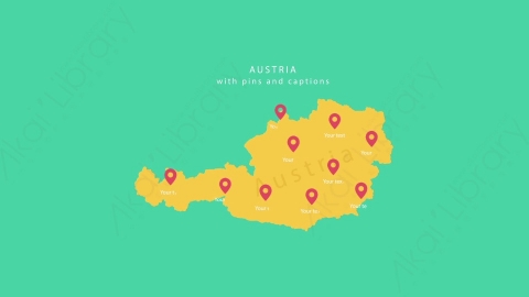 AE模板-MG扁平卡通地图坐标Austria奥地利