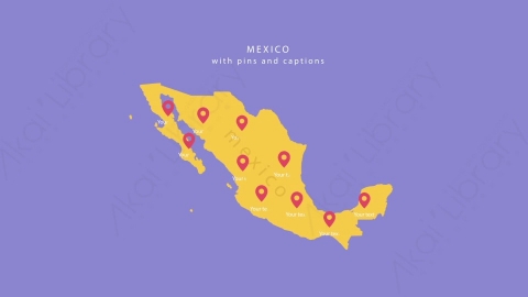 AE模板-MG扁平卡通地图坐标Mexico墨西哥