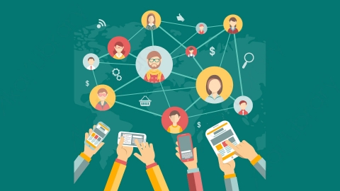 图片素材-社交网络概念