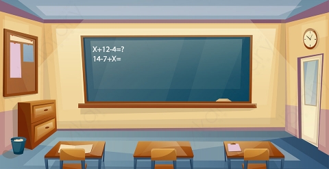 图片素材-学校教室内部黑板