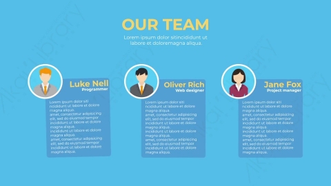 AE模板-MG扁平商务办公场景Our_Team团队介绍