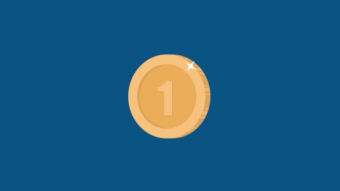 AE模板-MG扁平金融元素图标Coin_Front金币硬币
