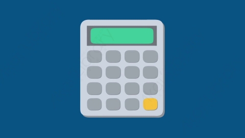 AE模板-MG扁平办公元素图标Calculator计算器