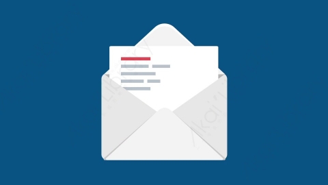 AE模板-MG扁平办公元素图标Email电子邮件