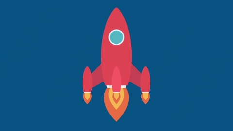 AE模板-MG扁平元素图标Rocket火箭