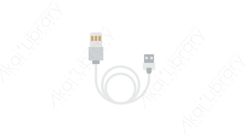 AE模板-MG扁平USB数据充电线元素图标Cable