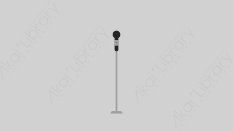 AE模板-MG扁平表演舞台元素图标Microphone_+_Stand麦克风