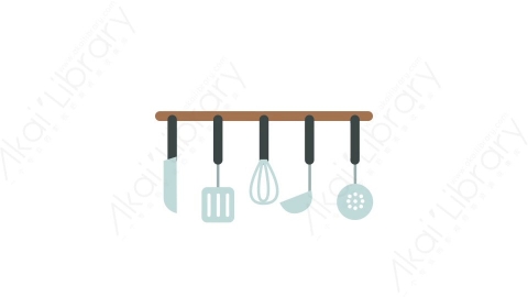 AE模板-MG扁平家具元素图标Kitchen_Tools厨房厨具