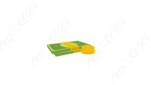AE模板-MG扁平金融元素图标Money钱币纸币
