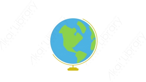 AE模板-MG扁平办公元素图标Earth_Toy地球仪