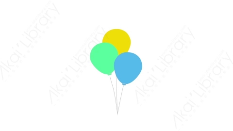 AE模板-MG扁平元素图标Balloons气球