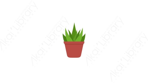 AE模板-MG扁平元素图标Plant盆栽