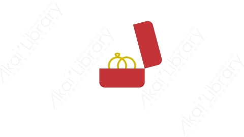 AE模板-MG扁平元素图标Rings_In_Box戒指盒
