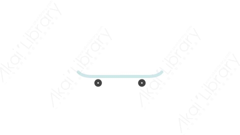 AE模板-MG扁平元素图标SkateBoard滑板