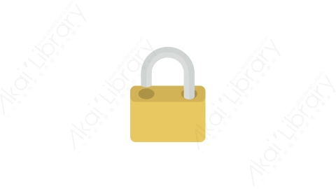 AE模板-MG扁平元素图标Padlock_Opened锁