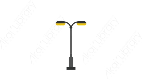 AE模板-MG扁平城市元素图标Lamp_2路灯