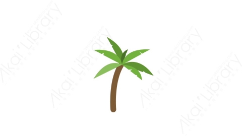 AE模板-MG扁平城市元素图标Palm椰子树