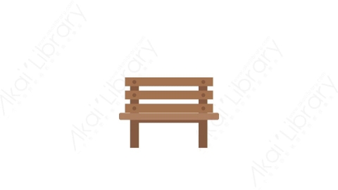 AE模板-MG扁平城市元素图标Street_Chair_2街边长椅