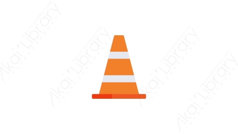 AE模板-MG扁平城市元素图标Traffic_Cone路障