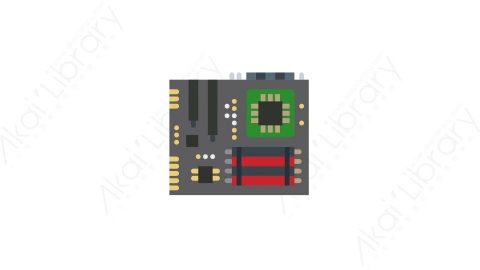 AE模板-MG扁平数码电脑元素图标Motherboard芯片
