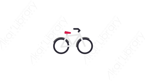 AE模板-MG扁平交通工具元素图标Bicycle自行车