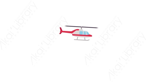 AE模板-MG扁平交通工具元素图标Helicopter_Fly直升机飞机