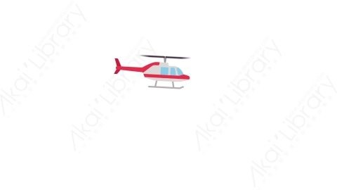 AE模板-MG扁平交通工具元素图标Helicopter_landing直升机飞机