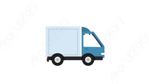 AE模板-MG扁平交通工具元素图标Truck卡车货车