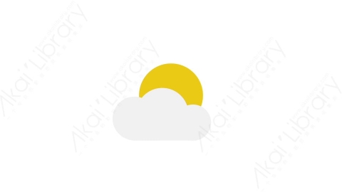 AE模板-MG扁平天气元素图标Cloudy云太阳