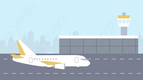 AE模板-MG扁平场景背景Airport_BG飞机场