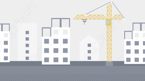 AE模板-MG扁平场景背景Construction_BG_02施工工地