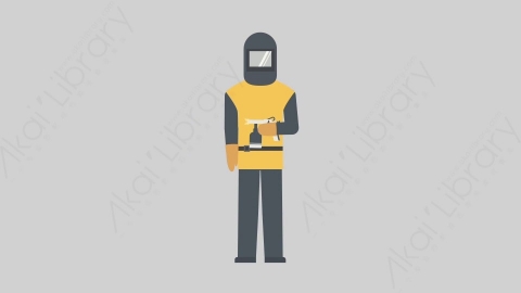 AE模板-MG扁平工人人物角色Welder_01