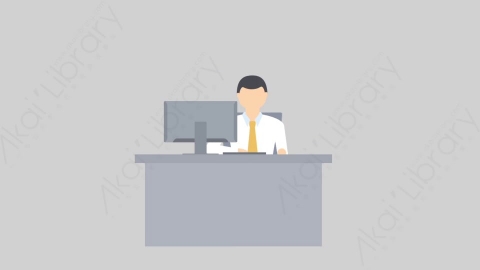 AE模板-MG扁平办公商务人物角色Businessman_Working