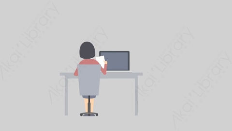 AE模板-MG扁平办公商务人物角色Businesswoman_Laptop