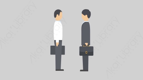 AE模板-MG扁平办公商务人物角色Handshake_Businessmen