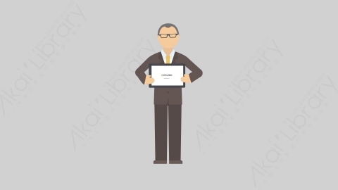 AE模板-MG扁平办公商务人物角色Man_Logo