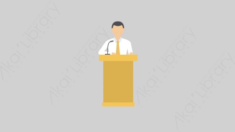 AE模板-MG扁平办公商务人物角色Man_Speaker