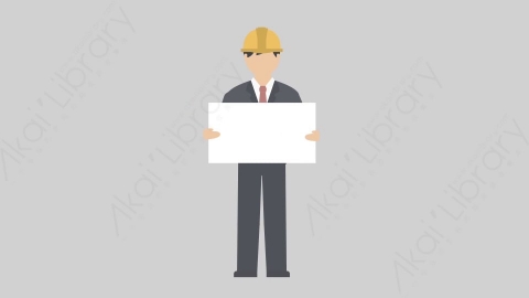 AE模板-MG扁平仓库管理人物角色Engineer_Drawing