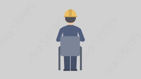 AE模板-MG扁平仓库管理人物角色Tech_Operator