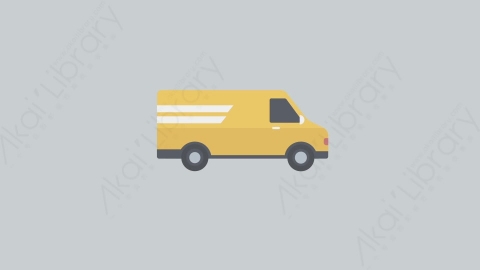 AE模板-MG扁平物流元素图标Van_Icon货车