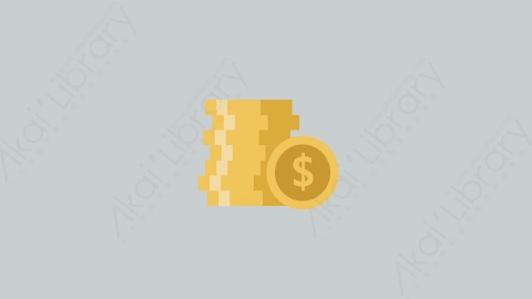 AE模板-MG扁平金融经济元素图标Coins_Right一摞金币硬币