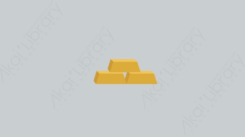 AE模板-MG扁平金融经济元素图标Gold金块