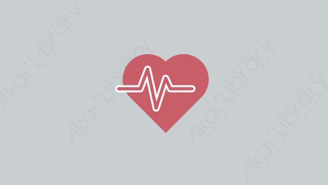 AE模板-MG扁平医院医疗元素图标Heart心跳图